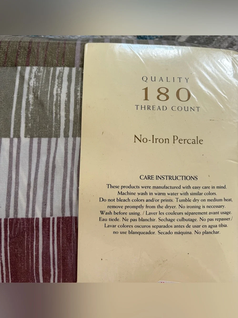 Gold Collection Twin Bed Sheet Set in Brown and White Stripe